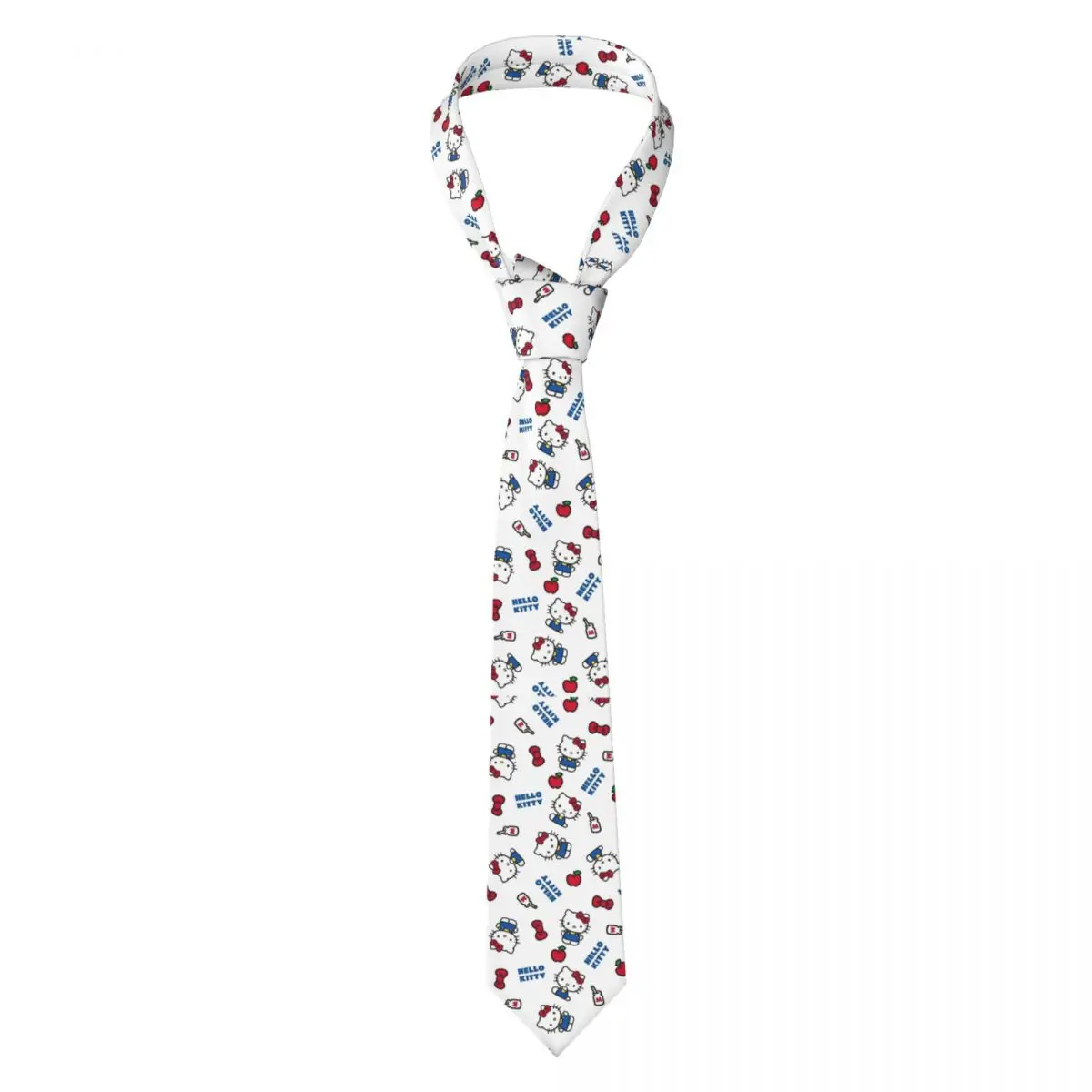 

Hello Kitty Y2k Kawaii Neckties Men Slim Polyester 8 cm Classic Cute Cartoon Neck Ties for Mens Shirt Accessories Cravat Office