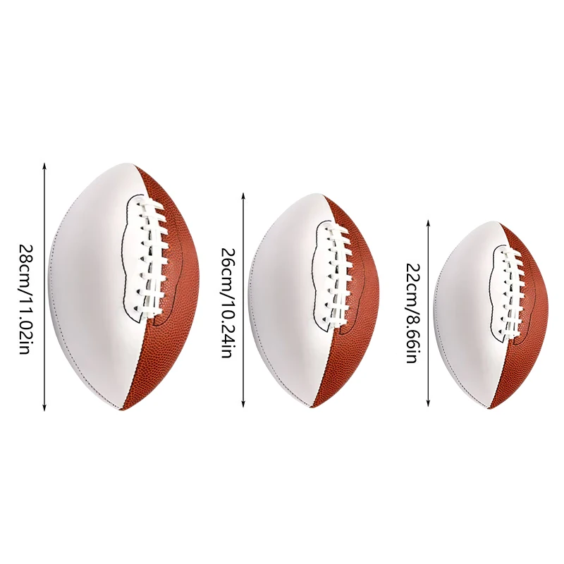 Taglia 3/6/9 Autografo Palloni da calcio americano Trofeo di calcio Regalo memorabile Rugby americano bianco vuoto adatto per partite di rugby