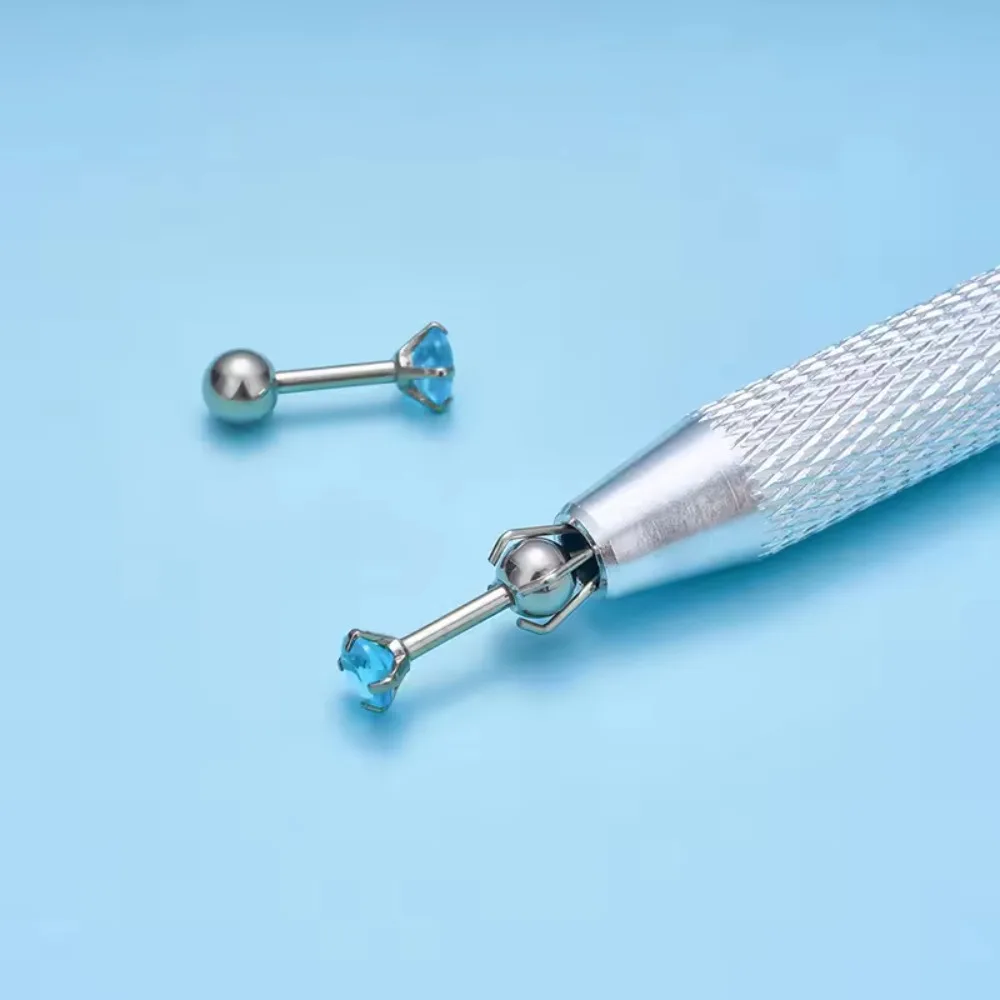 Four Claws Beads Holder Pick‑up Tool Diamond Gems Prong Holder Tweezer Catcher Grabber, Body Piercing Sprinkle Pen Tool Jewelry