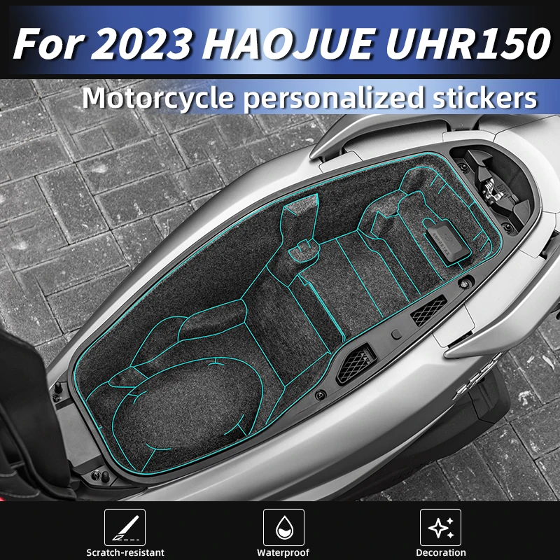 

Для Haojue UHR150 2023, коврик для ведра для сиденья, наклейки-вкладыши, 3 м, клей, водонепроницаемые защитные комплекты от царапин