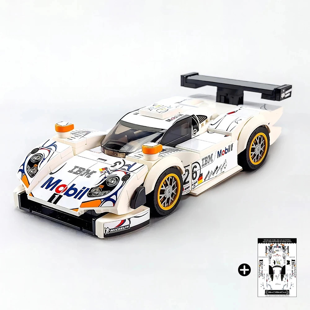 260 pçs moc terceira geração corrida 98 modelo le mans 24 horas velocidade campeão construção diy montar blocos brinquedo tijolo presentes do feriado