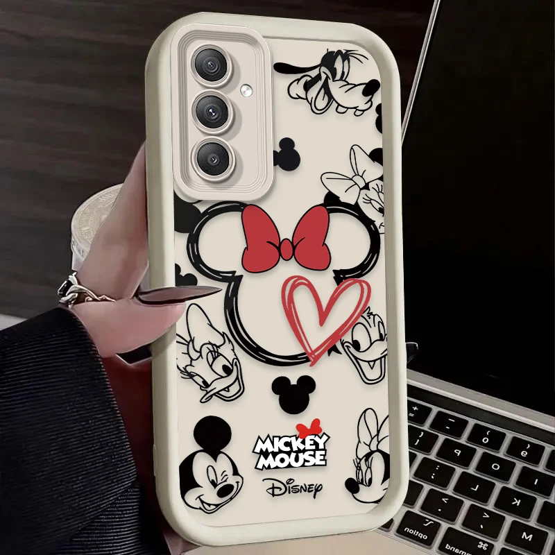 Custodia per telefono Disney Mickey Minnie Mouse per Samsung Galaxy S24 Ultra S23 FE S22 S21 Plus A54 A34 A14 A73 A53 A33 5G custodie in Silicone