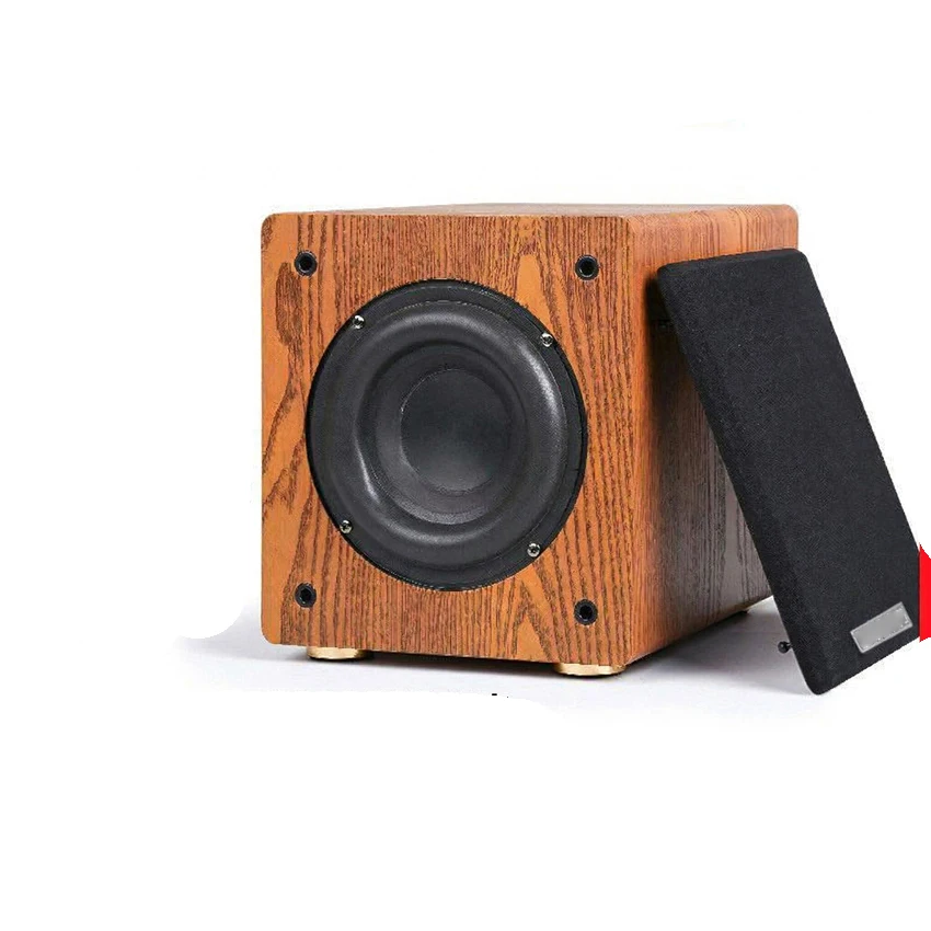 Subwoofer Magnético de Acero de 6.5 Pulgadas con Frecuencia Ultrabaja y Subwoofer Pasivo, Sistema de Sonido de Madera para Cine en Casa 2.1 5.1