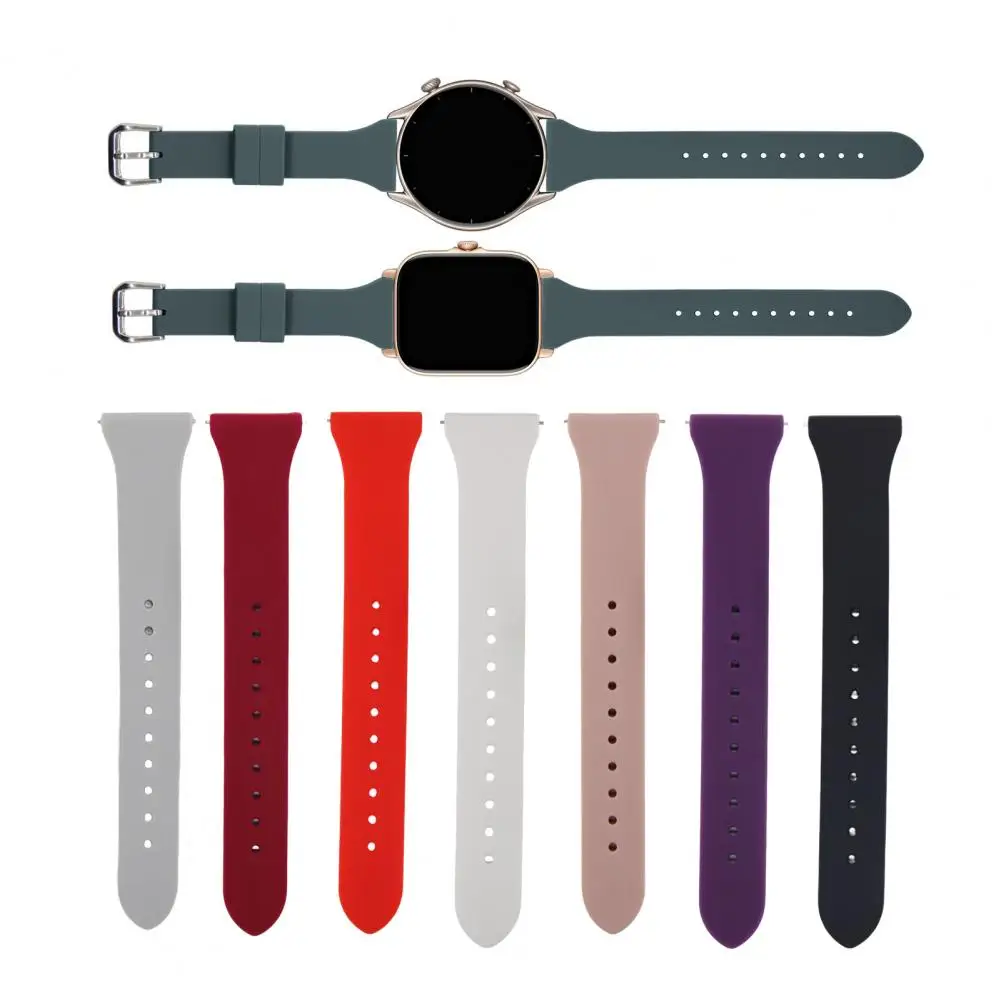 Wristwatch Strap Watch Accessories Watch Strap Comfortable Adjustable Excellent Silicone Wristwatch Strap Replacement