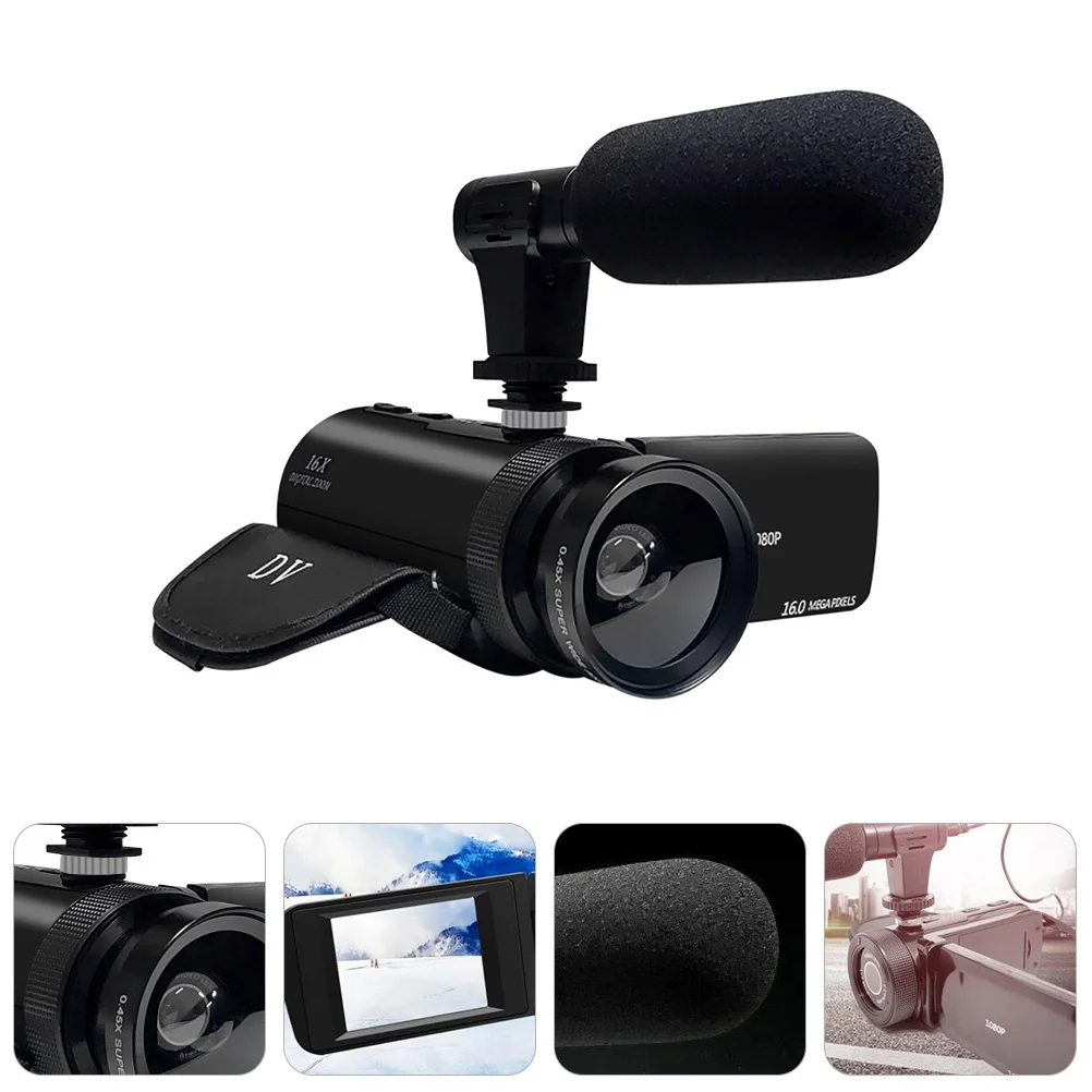 

16MP Wide Angle Lens 1080P HD Digital Camcorder Video Camera Recorder DV Photography Useful DVR Mic High Definition Pixels