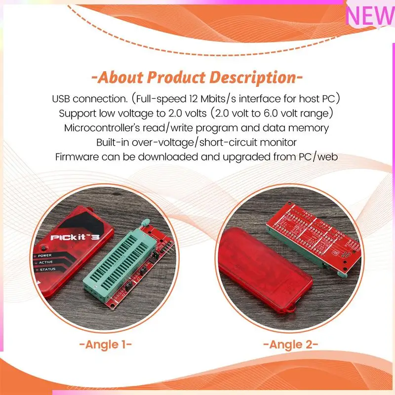 B27B PICKIT3 Programmer + PIC ICD2 PIC Kit 2/3 Programming Adapter Universal Programmer Seat FZ0508