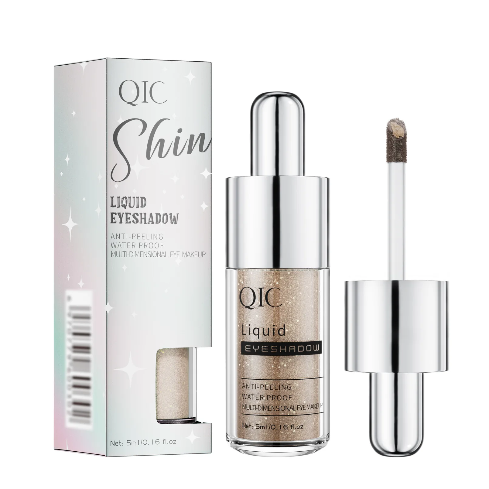 10 Color Pearlescent Liquid Eyeshadow Liquid Fine Shimmer High Light Glitter Eyeshadow delicate Long-Lasting Smudge-Proof Makeup