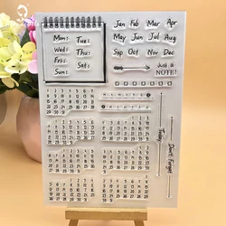 Alinacutle CLEAR STAMPS Calendar Journal Deco Scrapbooking Card Album Paper Craft Rubber Transparent Silicon Clear Stamp