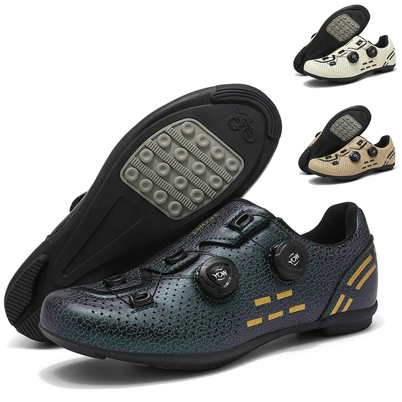 

Flat Pedal Cycling shoes MTB Men Mountain Bicycle Shoe Cleat Shoes Cycling Sneaker Lock-Free Bike Speed Footwear Breathable gray
