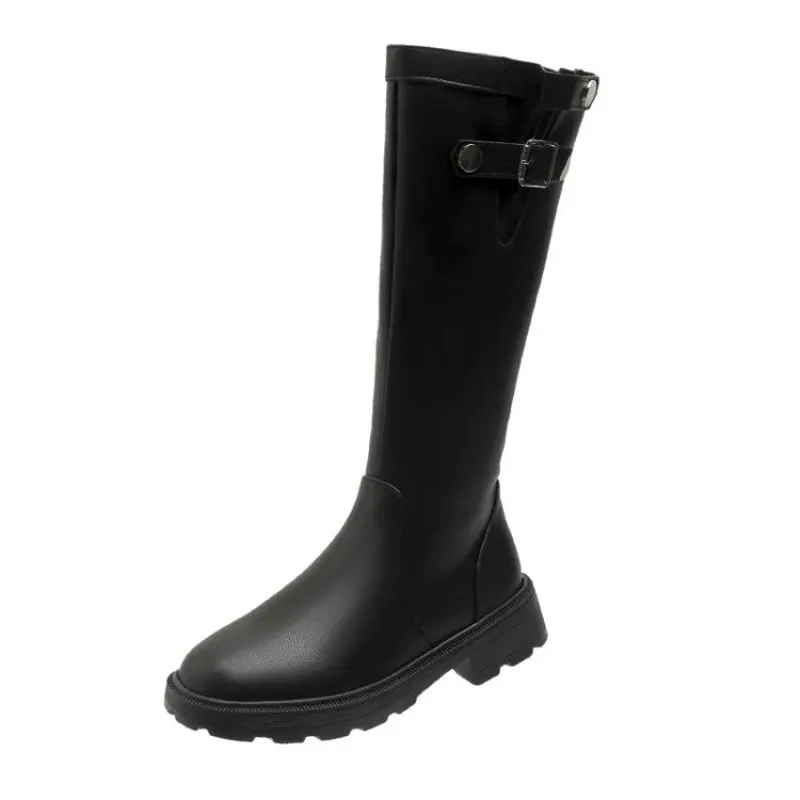 Ladies Knee Boots Classic Warm Boots New Side Zipper Thick Heel Slim Boots Autumn Winter Knight Boots Women Botas De Mujer Mujer