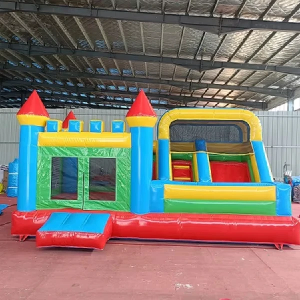 Large Commercial Inflatable Castle  5*5m PVC Inflatable Bouncy House with Slide Indoor Outdoor Jumping Bouncy House for Rent