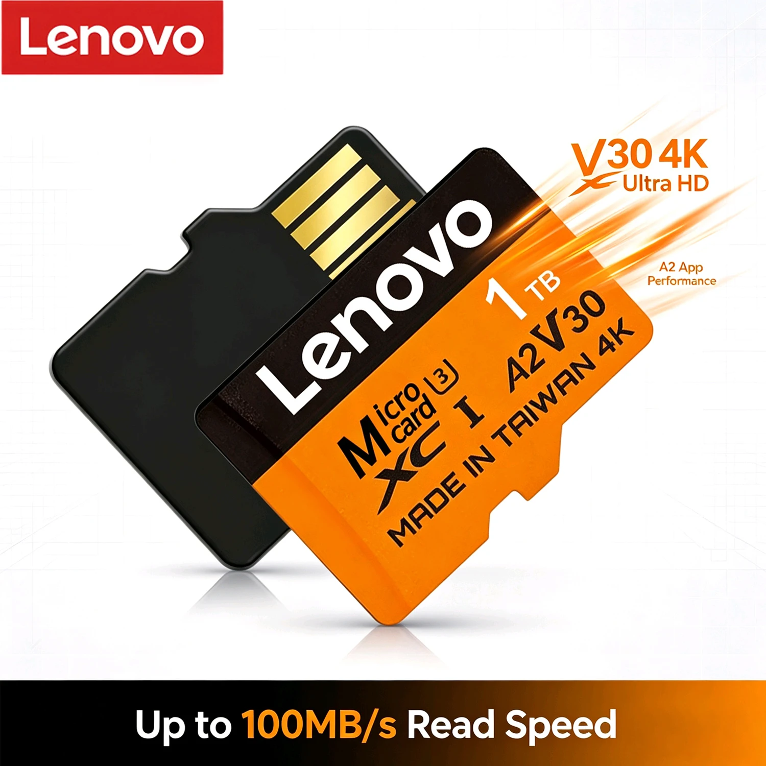 

НОВИНКА 2026: Карта памяти Lenovo 128 ГБ U3 V30, высокоскоростная, большой емкости, Micro SD, для смартфонов, дронов, экшн-камер