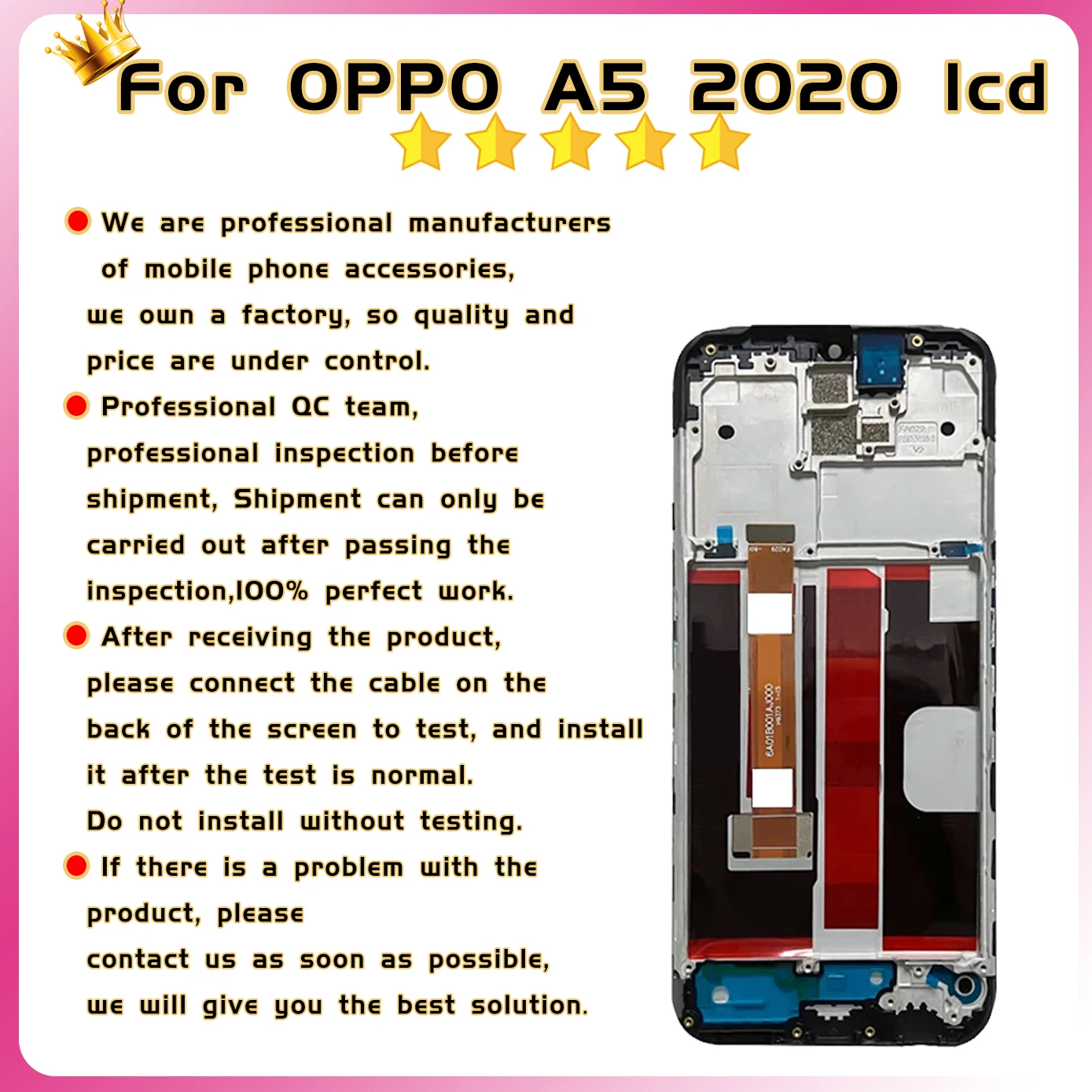 For Oppo A5 2020 A11 A11X LCD Display With Frame Screen Touch Panel Digitizer CPH1931 CPH1959 CPH1933 CPH1935 Replacement Parts