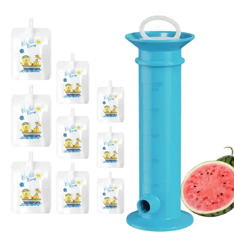 Fruit Squeeze Puree Filler Puree Fruit Squeezer Reusable Pouches Leakage Proof Food Pouch Maker and Dispenser Squeeze