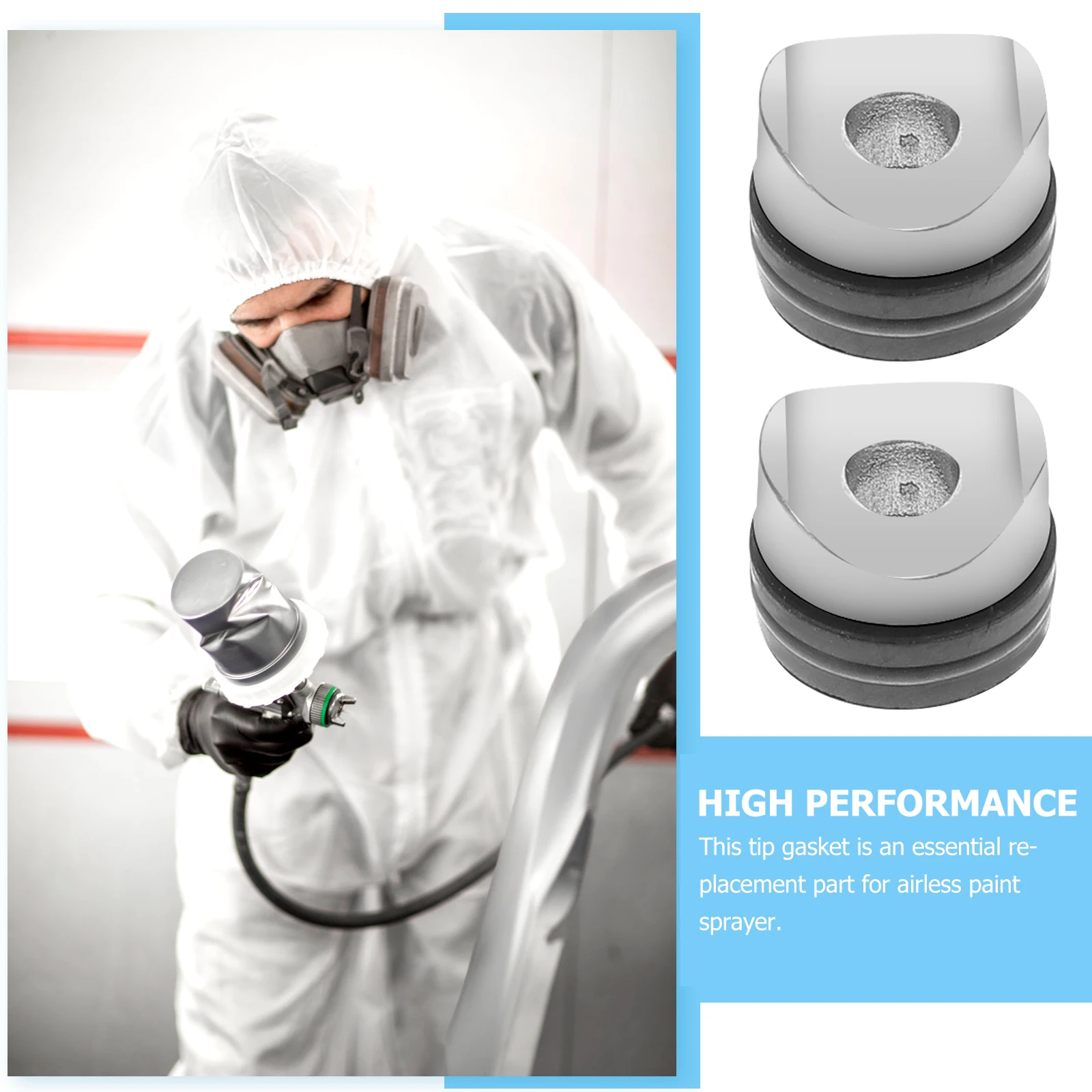 

5 шт., плоский наконечник для безвоздушного распылителя краски, уплотнение сопла, сменная прокладка, толстая прокладка наконечника, герметичные аксессуары для распылителя