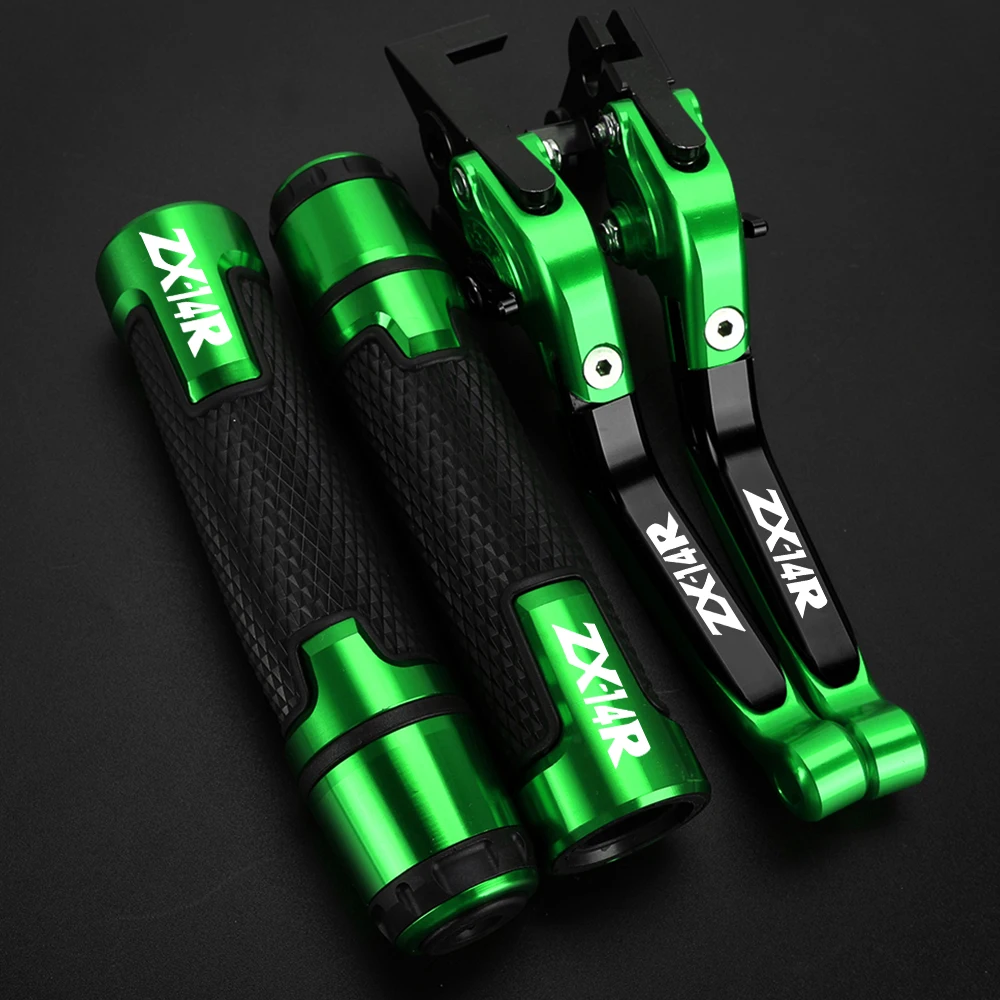 

ZX14R ZX 14R 2006-2016 2015 Motorcycle Accessories For KAWASAKI Adjustable Brake Clutch Lever Handle Bar Hand Grips Ends ZX 14 R