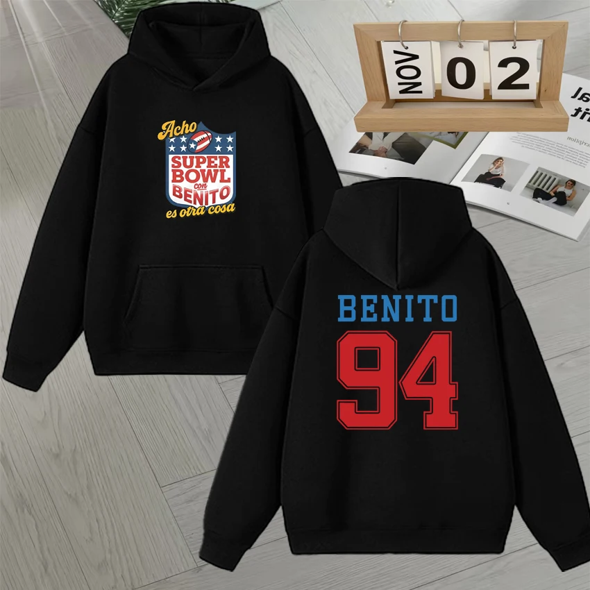 

Benito Bowl Halftime 94 Football Puerto Rico Boricua Debi Tirar Mas Fotos Graphic Hoodie Autumn Winter Long sleeve Sweatshirts