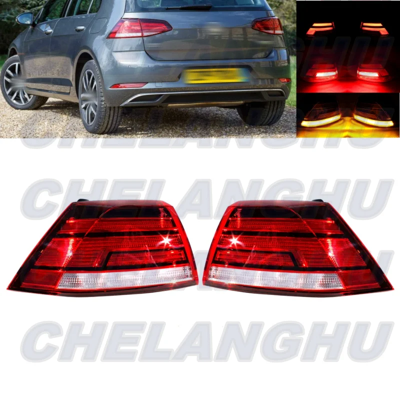 

For VW Golf 7.5 mk7.5 hatchback 2017 2018 2019 2020 Pair Outer Side Tail Light Rear Lamp Car accessories 5G0945095M 5G0945096M