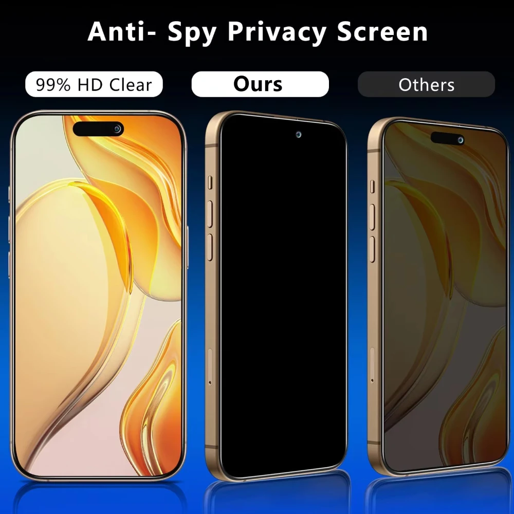 Protectores de pantalla de teléfono de privacidad de vidrio templado, 5 uds., para iPhone 17 16 15 14 13 12 11Pro Max XS XR 7 8 Plus Mini Air, película antiespía