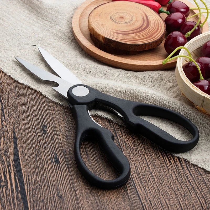ABS Comfort Handle Household Shear 2CR13 Stainless Steel Blade Clipper White Kitchen Scissors Accessories With Beer Opener