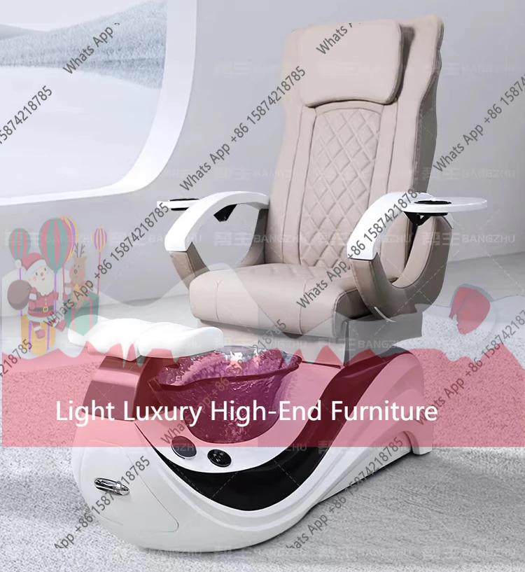 Q- Nail Sofa Foot  Pedicure Special Chair Electric Reclining Chair Nail Art Foot Soaking Sofa Chair Resin Crystal Basin Foot Bea