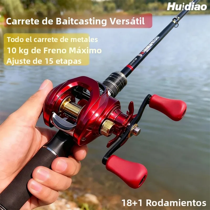 Carrete baitcasting Huidiao con freno magnético anti-retroceso para trucha - imagen 2