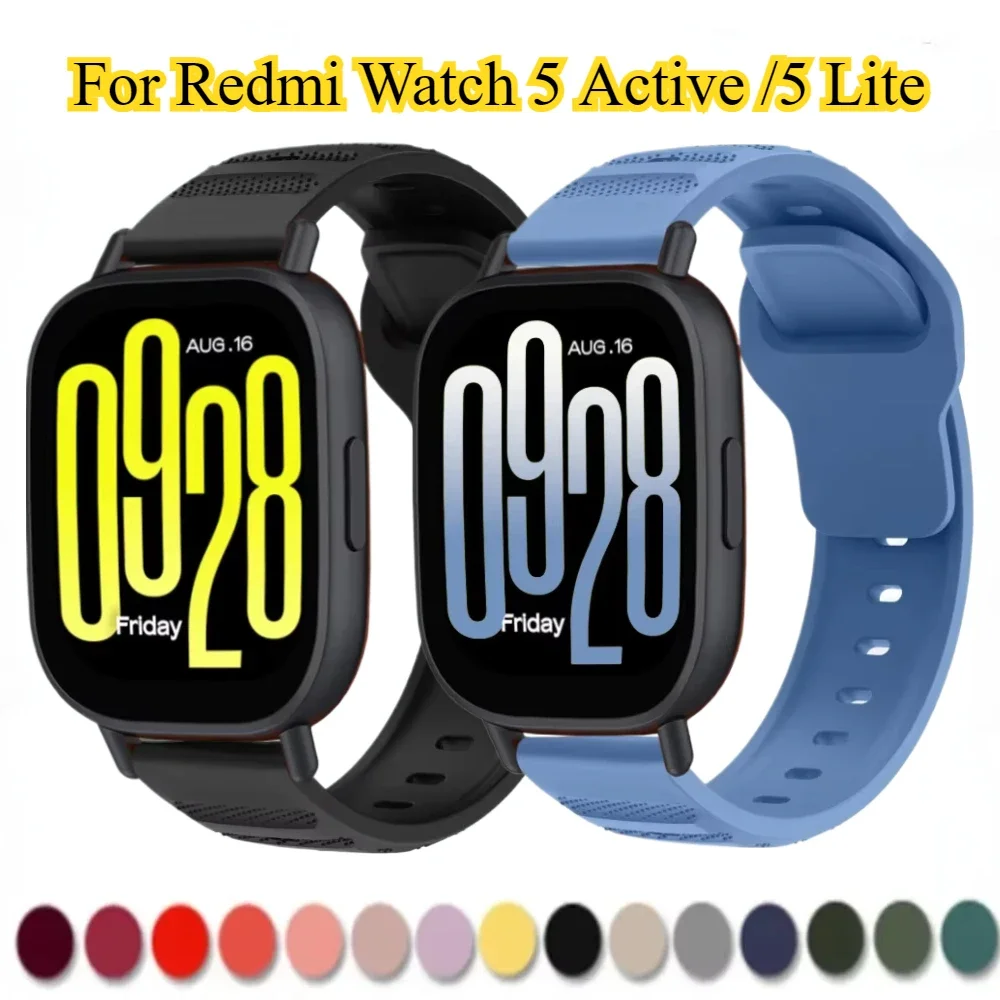 Breathable Silicone Strap for Redmi Watch 5 Active Huawei Watch GT4/5 Pro Bracelet Band for Redmi Watch 5 Lite Accessories Belt
