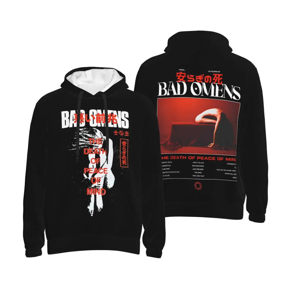 Bad Omens Hoodie For Men Women Metalcore Band Pullover Long Sleeve Sweatshirts Drawstring Hooded Shirt with Kanga Pocket