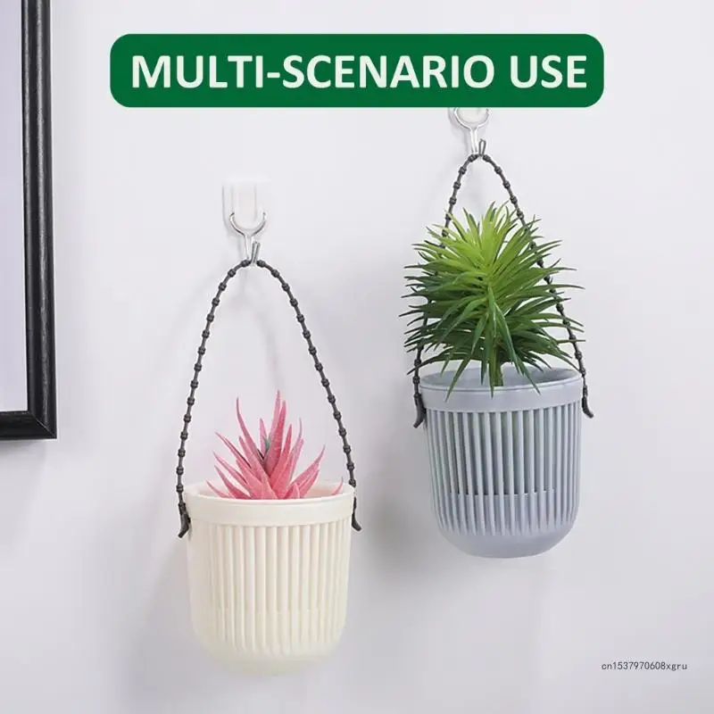 

6pcs Plant Hangings Basket for Succulents Wall Flower Pots Desktops/Hangings Plant Hanger Garden Household Home Decors