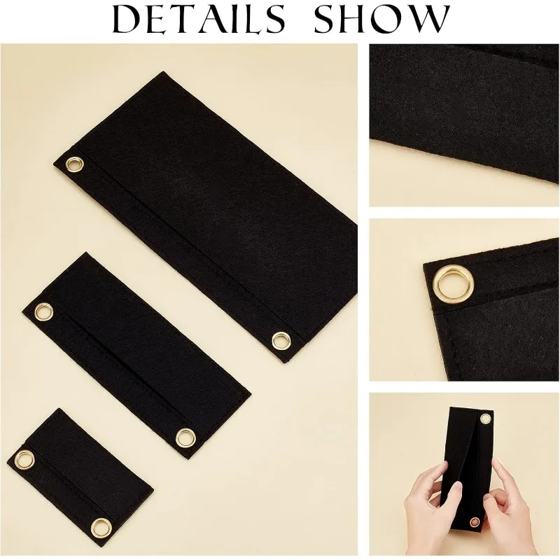 3pcs Felt Purse Organizer Inserts (NO Chain) for Pochette, Envelope Bag Insert Organizer Flip Wallet Insert Liner DIY Bag