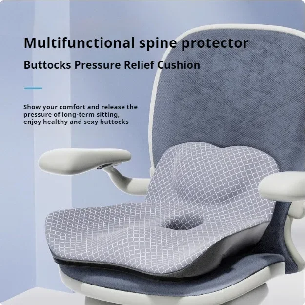 

Orthopedic Coccyx Seat Cushion with Memory Foam, Tailbone Pain Relief Pillow for Office Chair Car Seat & Hemorrhoid Support
