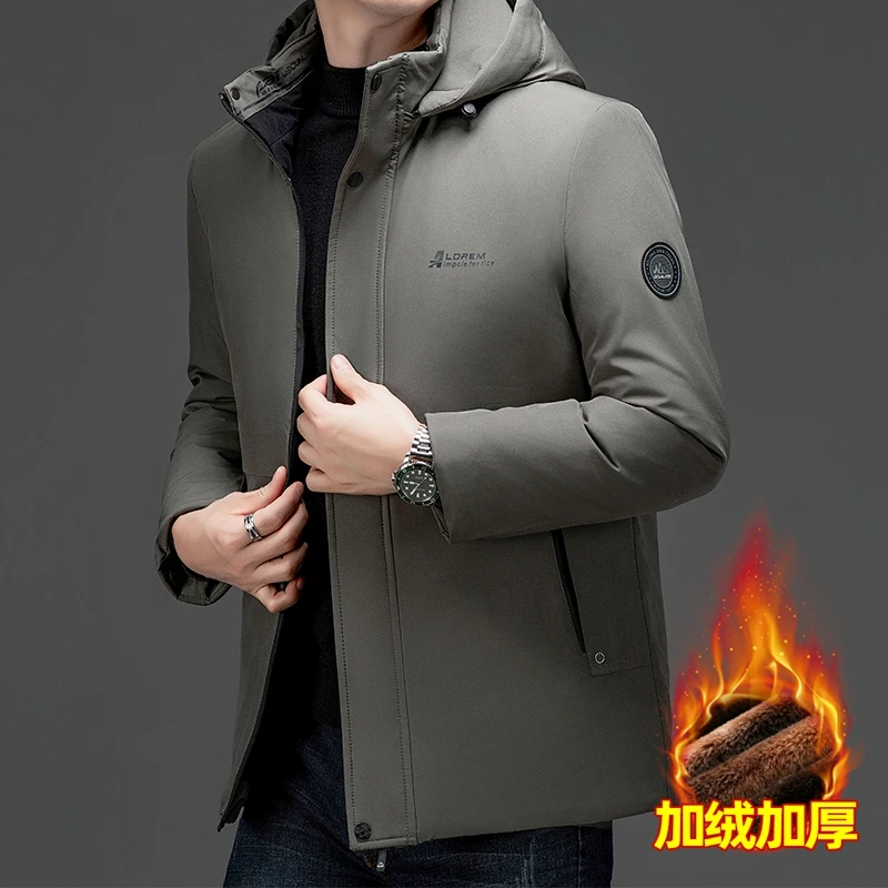 

Windproof Fashionable Parkas Warm Male Cotton Jacket New Arrived Men's Down Cotton Business Middle-aged Elderly Winter Clothes