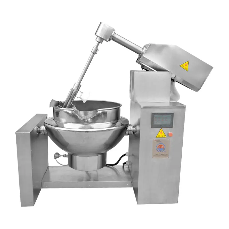 

Priced Granules Spicy Food Planet Jacket Kettle Automatic Cooking Pot Industrial Cooking Kettle with Agitator