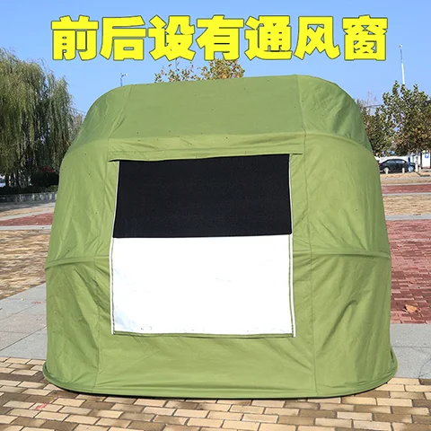 Semi-automatic mobile folding telescopic garage, flame-retardant car parking shed, thickened and cotton insulated car cover