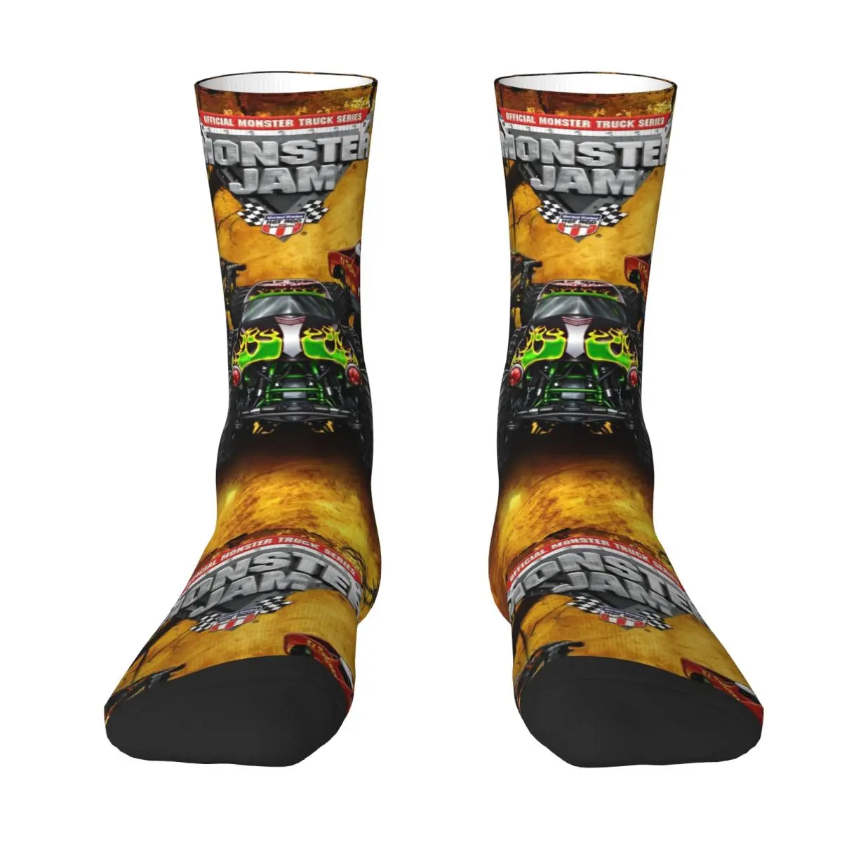 Fashion Men's Socks Crazy Monster Jam Sock Monster Trucks Grave Digger Sport Women's Socks Spring Summer Autumn Winter