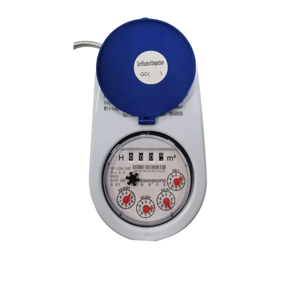 DN15 485 Modbus RTU Remote Valve Control Cold Water Submeter Photoelectric Cast Iron Prepaid Water Meter