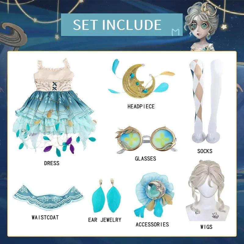 아이덴티티 5 마가레타 코스프레 의상 여성 댄서 방황하는 달빛 ‌     가발 애니메이션 할로윈 의상 유니폼