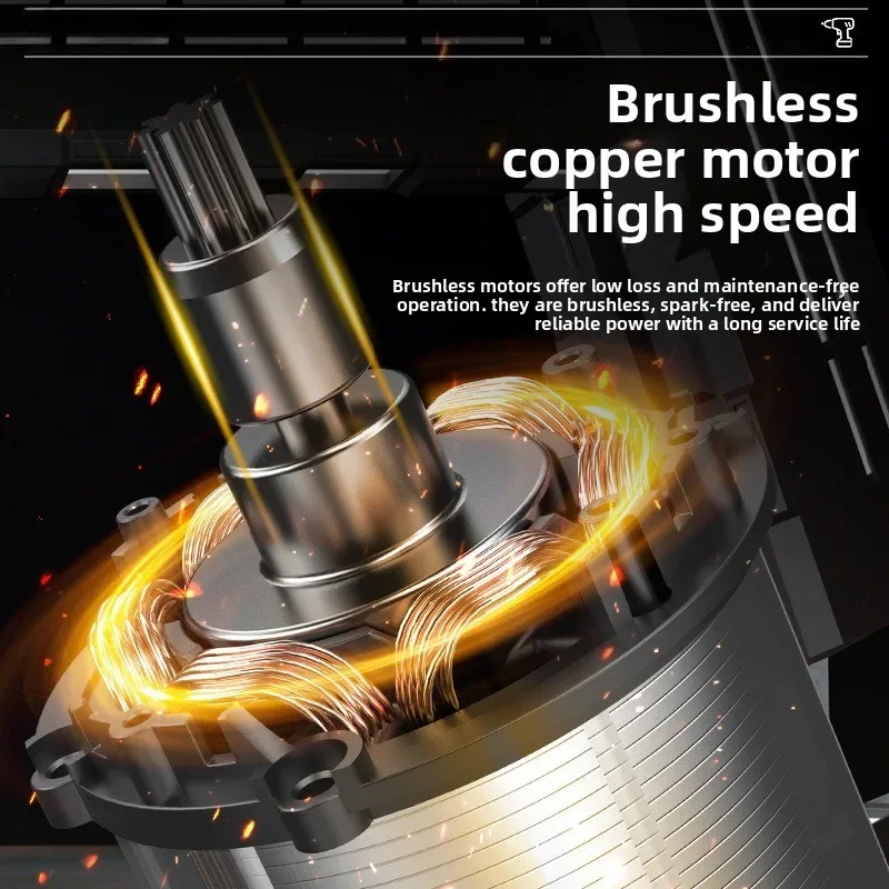 

Бесщеточный электрический ключ GoodBrushl, ударный гайковерт с литиевой батареей, втулка с высоким крутящим моментом, мощный динамометрический ключ для работников полок