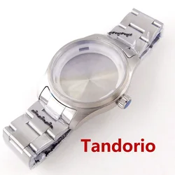 39mm Stainless Steel Pilot Watch Case Sapphire Glass 20ATM For NH34 NH35 NH36A Auto Movement Solid Back