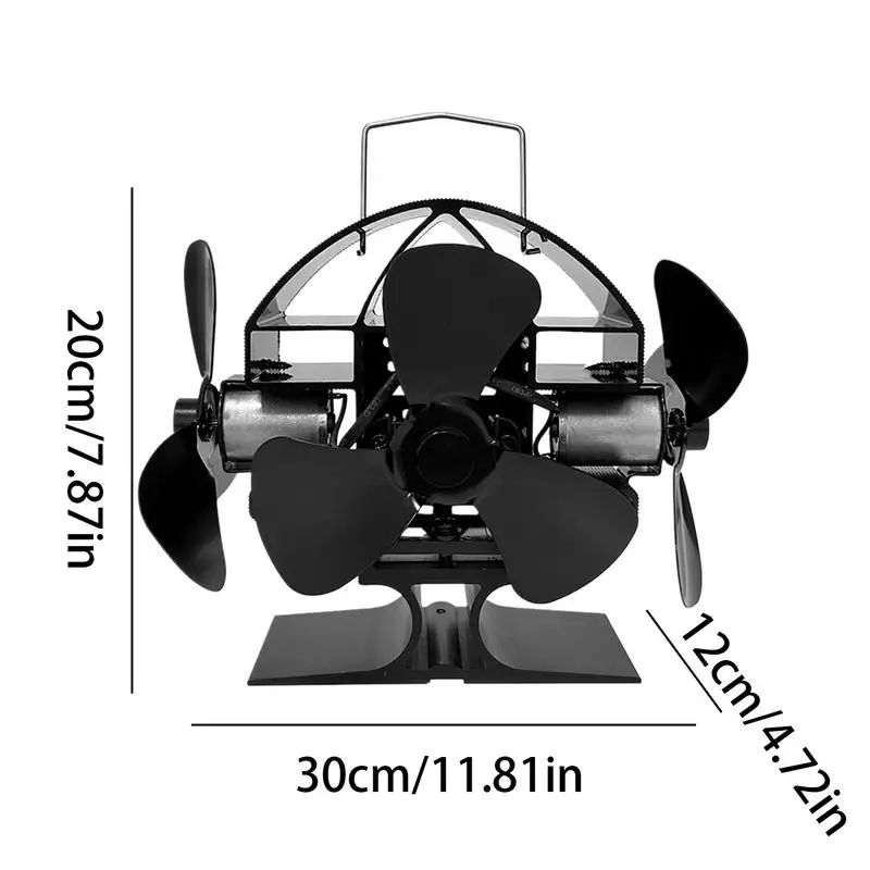 Ventilador de estufa alimentado por calor, ventilador superior de estufa, ventilador de chimenea alimentado por calor, ventilador térmico