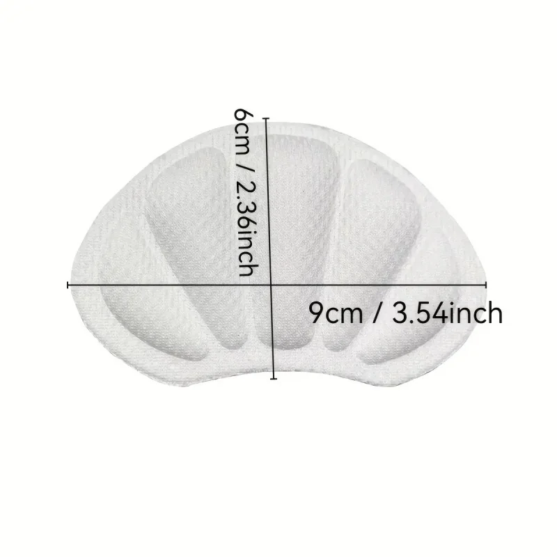 4Yes Heel Pads, Self-Adhesive Anti-Slip Protective Pad, Improve Shoe Comfort, Prevents Chafing and Slipping of Shoes