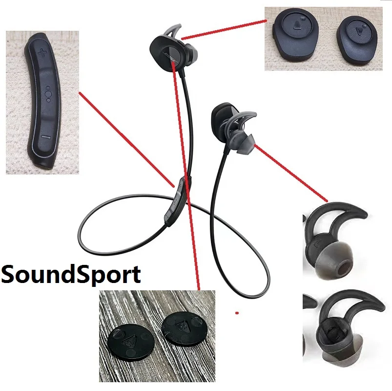 Original Spare Parts suitable For Bose SoundSport bluetooth Earbuds Waterproof Headset In-Ear Earphones replacement repair parts