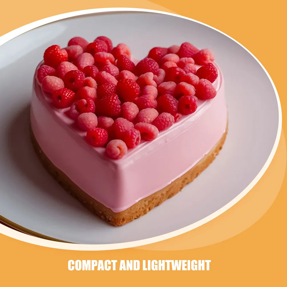 2Pcs Heart Shaped Foam Cake Dummy Polystyrene Base for Cake Decorating Practice Valentine Wedding Fondant Design