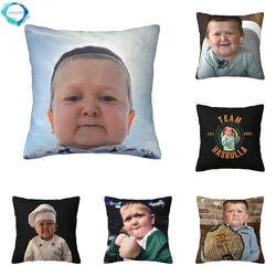 Funda de almohada cuadrada divertida Hasbulla Magomedov, funda de cojín, funda de almohada decorativa, 45x45cm