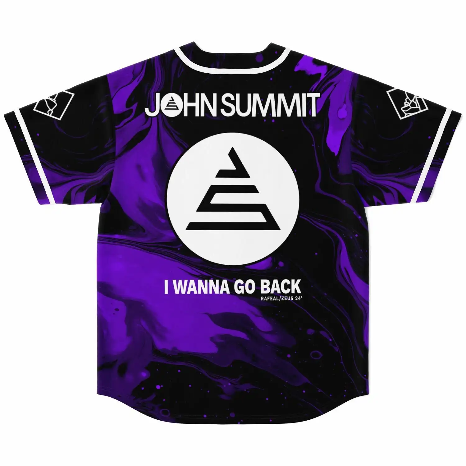 John Summit purple Merch  Baseball Jersey Thin Button Baseball Uniform Baseball Jersey for Fan