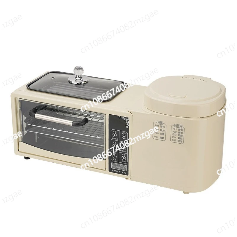 Multifunctional Breakfast Machine 4-in-1 Fried Hot Pot Electric Oven Household Rice Cooker Toaster Sandwich  Machine