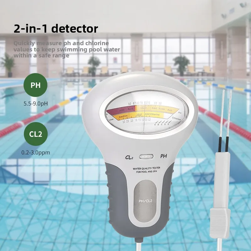 2-in-1 Residual Chlorine Tester CL & PH PH Meter Water Quality Tester Chlorine Detection