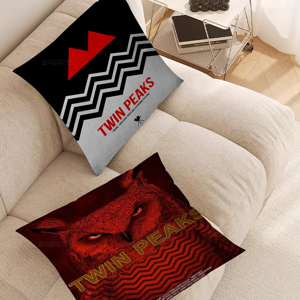 

T-TWIN-PEAKS Cushion Cover Car Throw Pillow Case For Sofa Car Christmas Gift 40x40cm 45x45cm