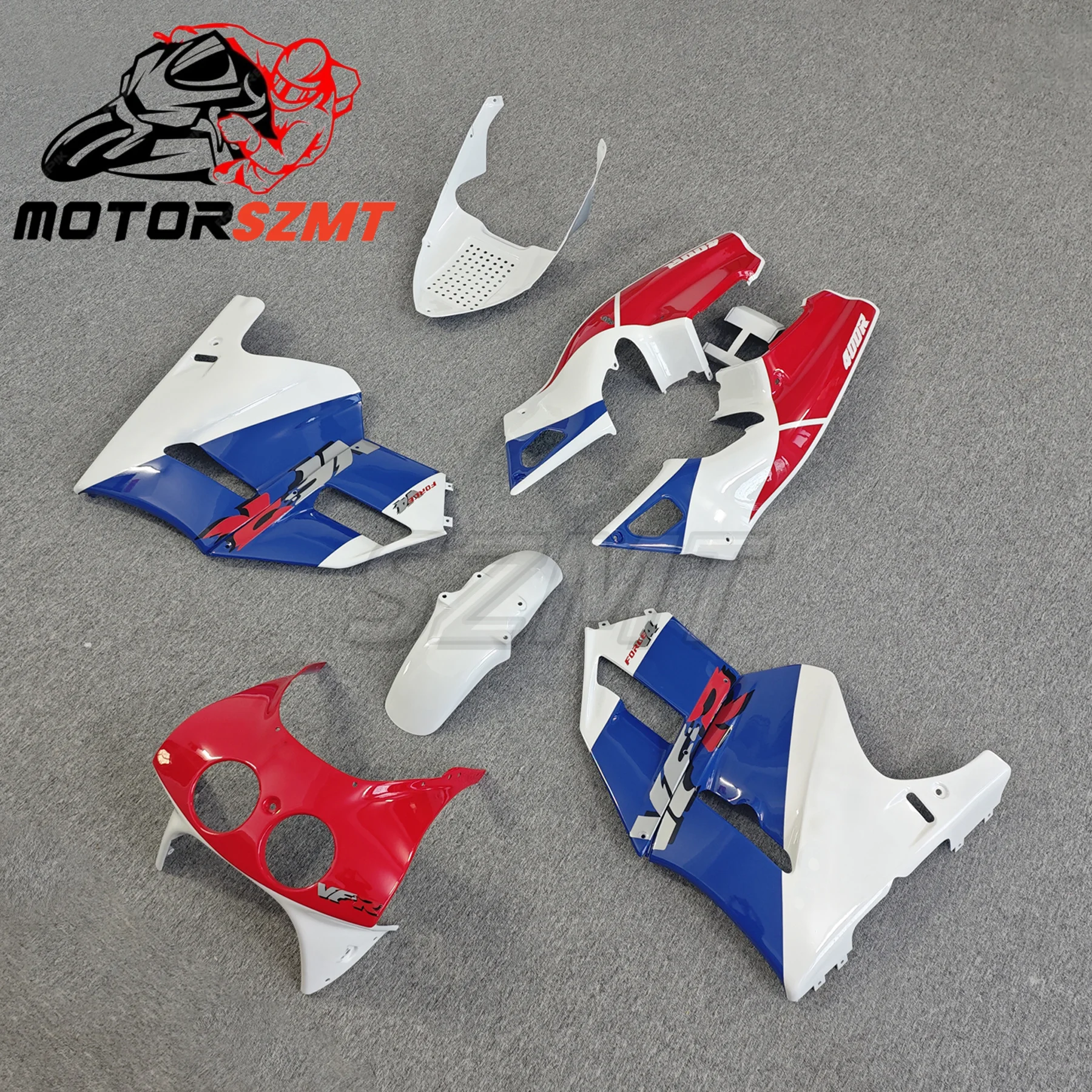 Motorcycle Fairing for HONDA VFR400R NC30 90 91 92 93 red NC30 1989 1990 1991 1992 1993 ABS Plastic Bodywork Set