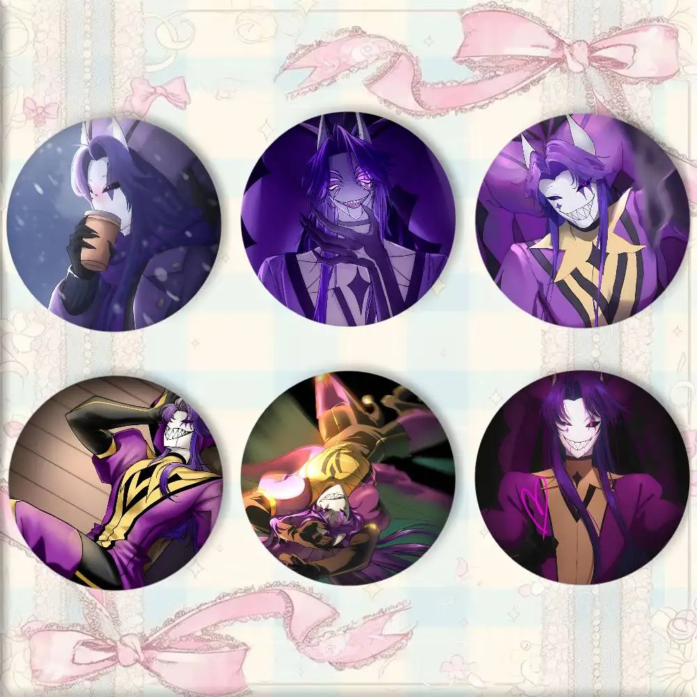 Game Anime The F-Freak C-Circus Jester Badge Round Art Brooch Clothes Backpack Accessories Lapelnd Laserh